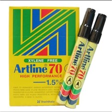 ARTLINE Marker 70 Heavy Duty Permanent Marker Blue 1.5mm Tip Black Color 6pc