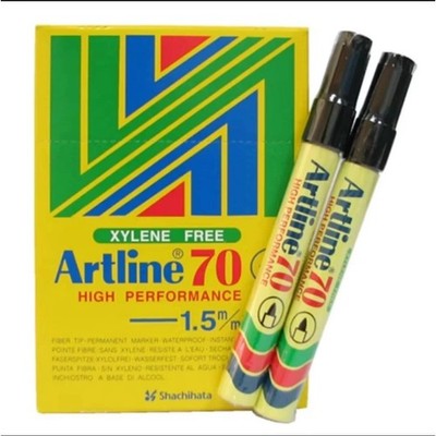 ARTLINE Marker 70 Heavy Duty Permanent Marker Blue 1.5mm Tip Black Color 6pc