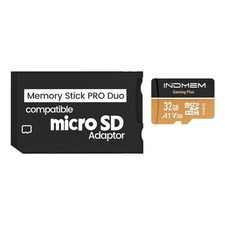 Memory Stick PRO Duo Adapter with 32GB Micro SD Card for PSP 1000/2000/3000