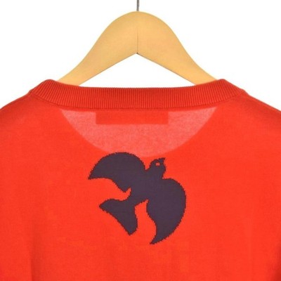 Louis Vuitton 23SS Knit Sweater Logo Design M Red Short Sleeve Men