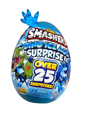 ZURU Smashers Dino Ice Age Surprise Egg Over 25 Surprise Blue Egg w/ Blue Claw