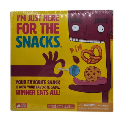 I m Just Here For The Snacks  Game NEW spinner Birthday party game