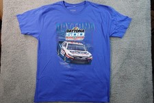 Daytona 500 Shirt Mens XL Blue NASCAR Auto Racing 2018 Schedule Graphic Tee