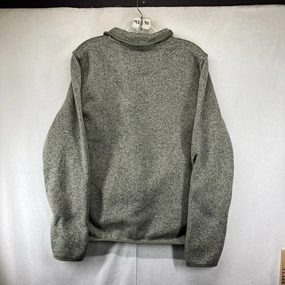 L.L. Suéter de vellón ligeramente ajustado Bean para hombre con bolsillos de salvia medianos a presión Foto 2 de 4