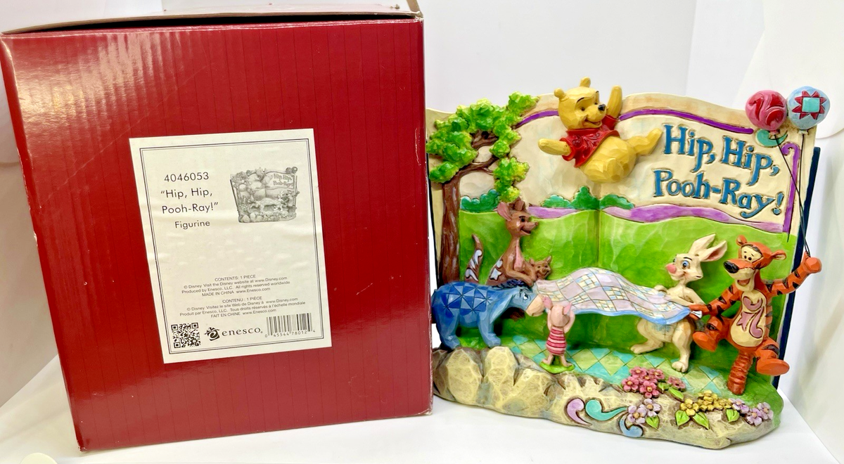 WINNIE THE POOH Hip Hip Pooh-Ray! Storybook Figure Jim Shore