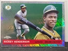 2025 Topps Chrome Platinum Refractor Topps Logo /499 RICKEY HENDERSON Athletics