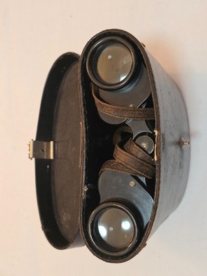 Carl Zeiss Jena Silvarem 6x30 Fernglas (ca. 1924) Nr. 1211198 + Original Lederet