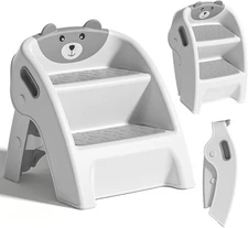 TPN Toddler Step Stool for Bathroom Sink and Potty Training Anti-Slip Foldable