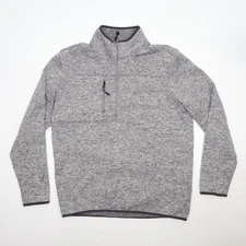 SUN MOUNTAIN Men's Sweater Headwall Gray 1/2 Zip Pullover Size Large Fleece