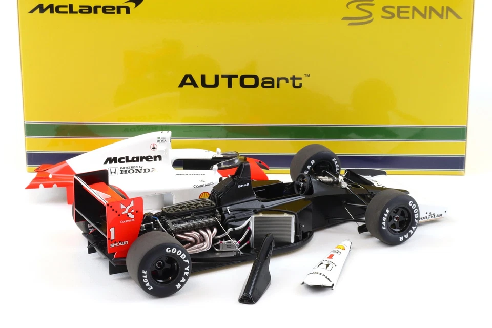 1:18 AUTOart Mclaren Honda MP4/6 Giapponese Gp 1991 A.Senna #1 Con Logo 8 - Immagine 4 di 4