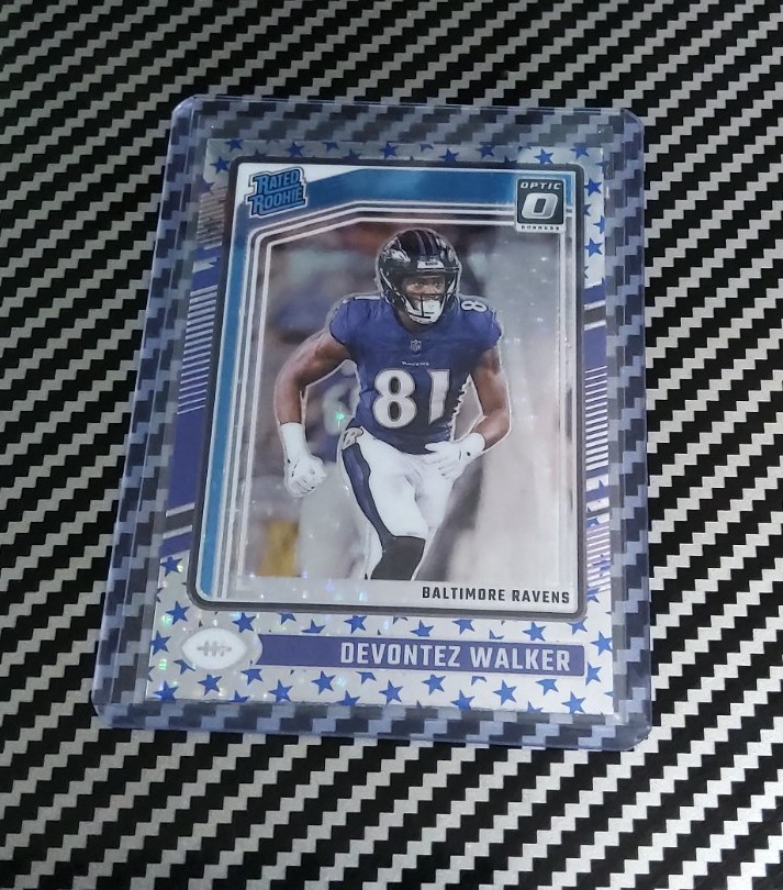 2024 Panini Donruss Optic Rated Rookie Devontez Walker #228 Stars Prizm Ravens