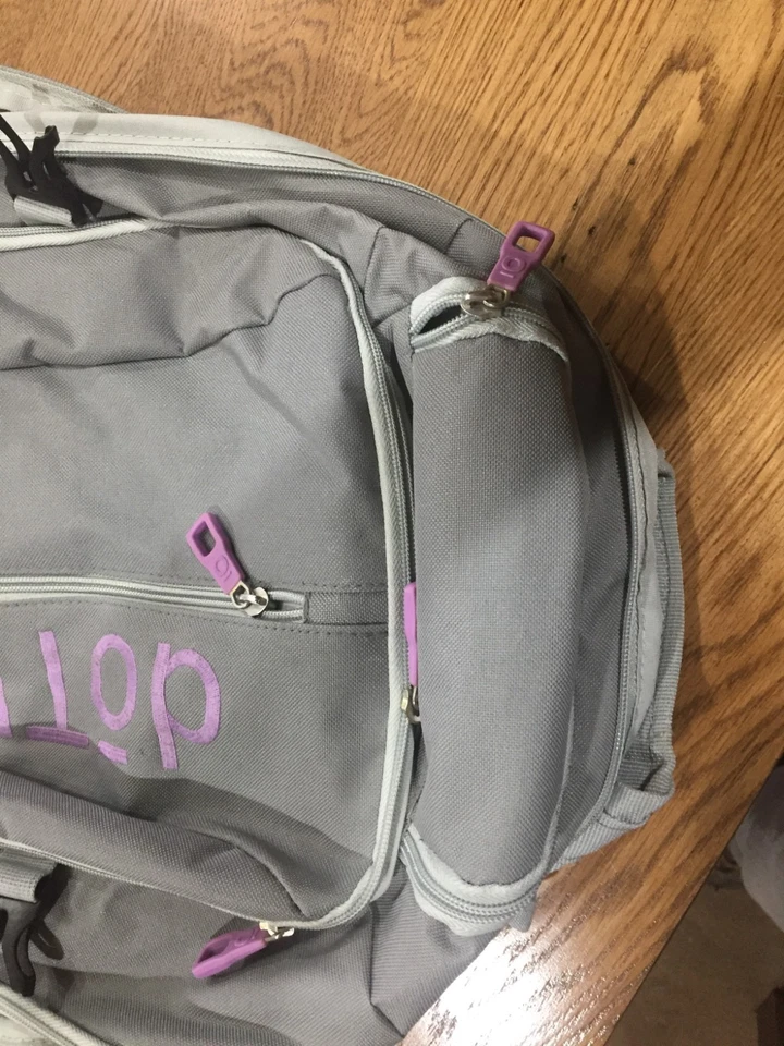 doTerra Global Convention Backpack Gray & Purple  w/ Multiple Pockets - Image 4 of 4