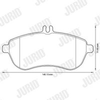 Bremsbelagsatz Scheibenbremse Jurid White Low Dust 573257JC FüR Mercedes W212