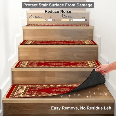 Fashionable And Easy Christmas-Themed Printed Stair Tread Mats, High-End And E