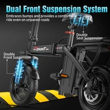 Adult Electric Scooter 1200W Peak Motor 48V10AH30 MPH 30Miles Range with Seat US