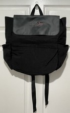 Thirty One On The Go Backpack BLACK Embroidered Pockets