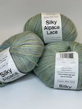 Lot Of 3 Skeins SILKY ALPACA LACE By Classic Elite Yarns Color # 2461. Preowned