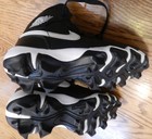 Nike Air Jordan 1 Mid Black/White Football Cleats TD HF6883-001 SIZE Youth 13C — photo 5