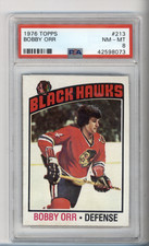 1976 TOPPS HOCKEY #213 BOBBY ORR PSA 8