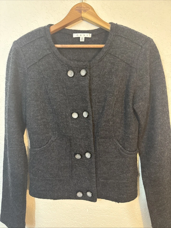 Cárdigan Suéter XS Doble Botonadura Botón - 100% Lana Sin Usar Estado Foto 2 de 4