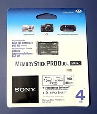 Sony 4GB Memory Stick Pro Duo Mark 2 MS-MT4G Sony Cybershot/PlayStation PSP-New
