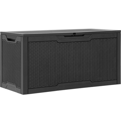 #ad #ad 100 Gallon Rattan Outdoor Storage Box YITAHOME Large Water Resistant Resin Deck $124.99