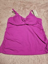 ANNE COLE Signature COLOR PINK Underwire Twist Tankini Size 40 B/C NWT