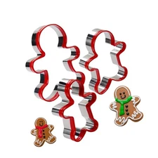 Cookie Cutters Set of 3, Gingerbread Man Cookie Cutter Tools
