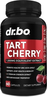 Tart Cherry Extract Capsules Supplement - Purge Uric Acid Flush Cleanse Antioxid