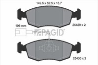 Bremsbelagsatz BremsklöTze FüR Fiat 500 312_ 312 Punto Evo 199_ 199