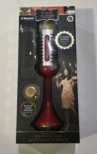 FAO Schwarz Bluetooth Vintage Microphone Red Gold Built-In Speaker Open Box