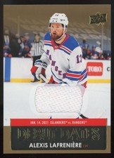 2021-22 Upper Deck Debut Dates Jersey Alexis Lafreniere #DD-1
