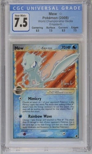 Pokemon Mew World Championship Decks 2008 CGC 7.5 NM/Mint+