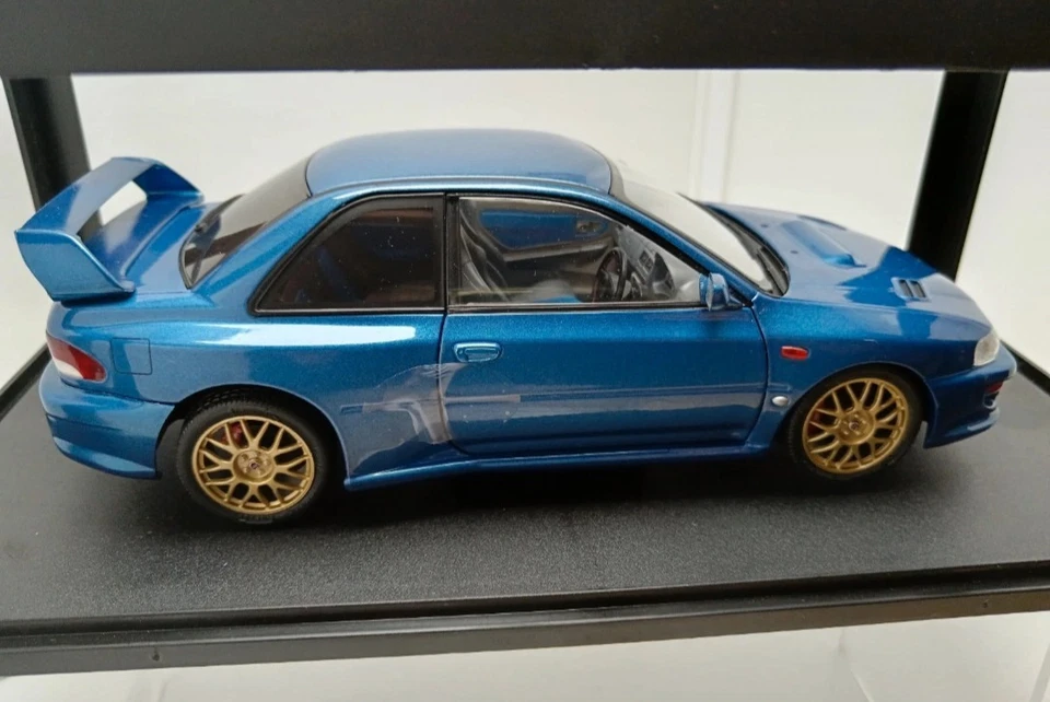 1:18 Solido Subaru Impreza 22B Sti Version bleu Sans Boîte Carton - Photo 4/4