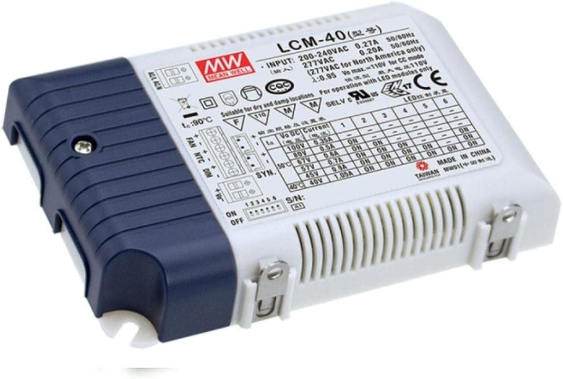 Alimentation LED 40W Mean Well LCM-40TY1 transformateur courant réglable