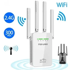 300Mbps Wireless WiFi Booster Amplifier Long Signal Range Extender Wifi Repeater