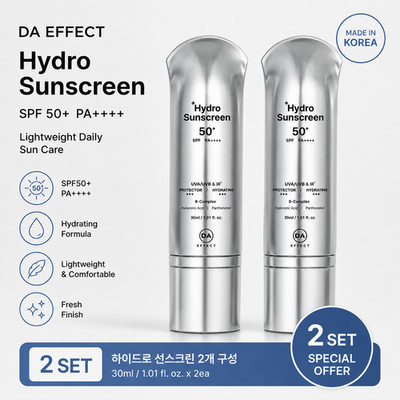 DA EFFECT Hydro Sunscreen 30ml SPF50+ PA++++ Korean Skincare 2SET