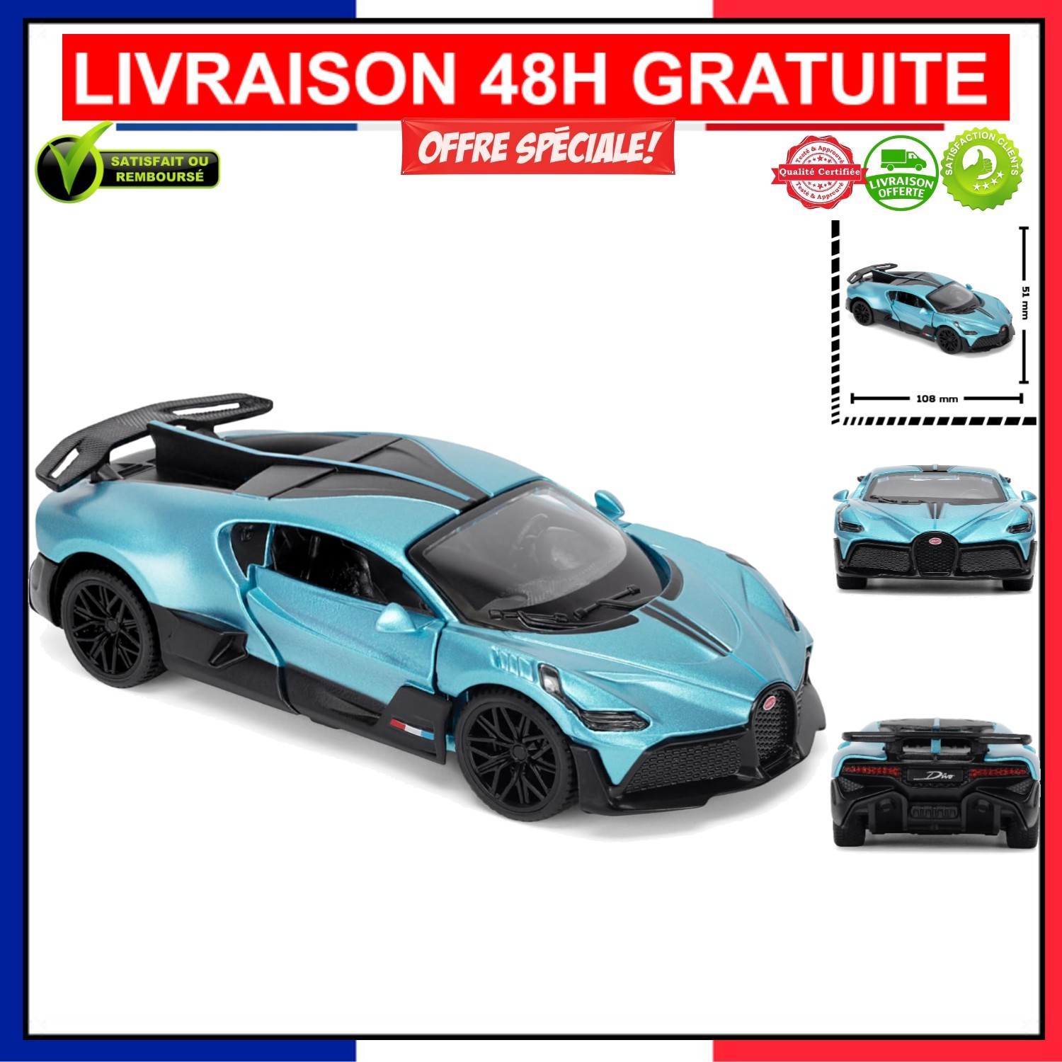 Bugatti Divo Miniature 1:43 - Voiture de Collection sous Licence