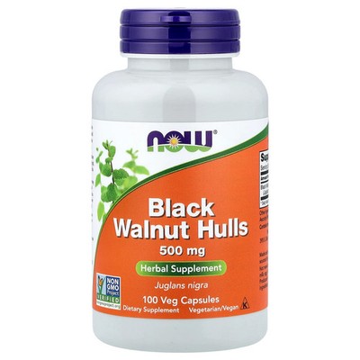 Black Walnut Hulls, 500 mg, 100 Veg Capsules