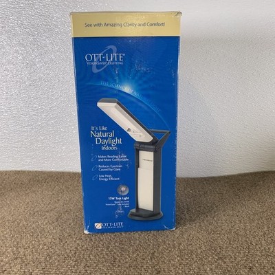 OTT-LITE Bright 13W Task Light No Glare, Swivels, Foldable, Portable, Desk Light