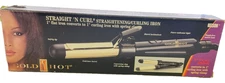Gold n Hot Straignt 'N Curl Straightening/Curling Iron 1" Flat Iron Model #9424