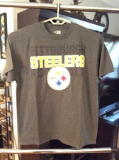 Pittsburgh Steelers Gray Cotton Silhouette Shirt Adult Extra Large XL