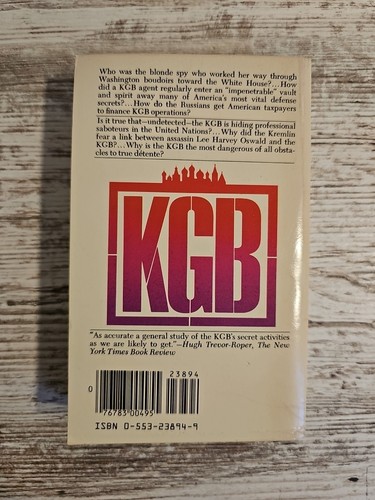KGB John Barron Secret Work Soviet Agents Mass Market Paperback Political Spies - Picture 2 of 9