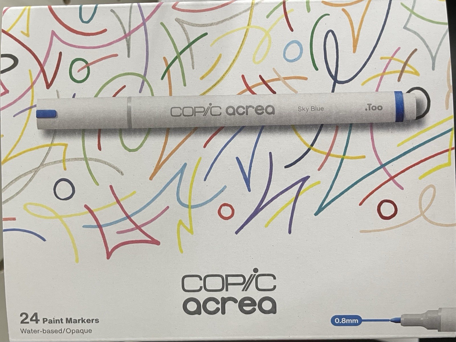 Copic acrea Water-Based Opaque Paint Marker, Sky Blue, 24 Pa