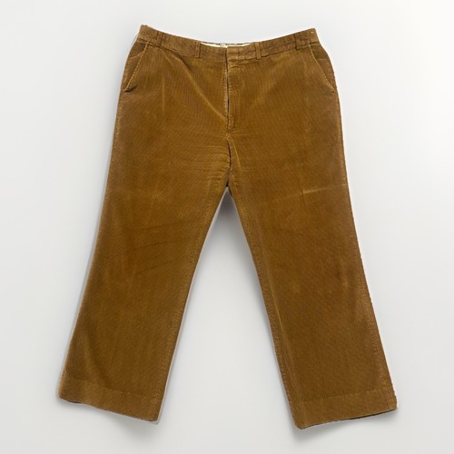 ORVIS Vintage Made In USA Brown Corduroy Flat Front PANTS 42 X 29