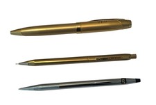 Vintage Lot 3 Pen Pencils Cross, Montefiore, Centennial Working Clean
