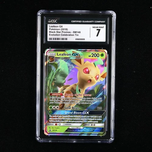 CGC 7 NEAR MINT 2018 Pokemon ENG Leafeon GX SM146 Promo