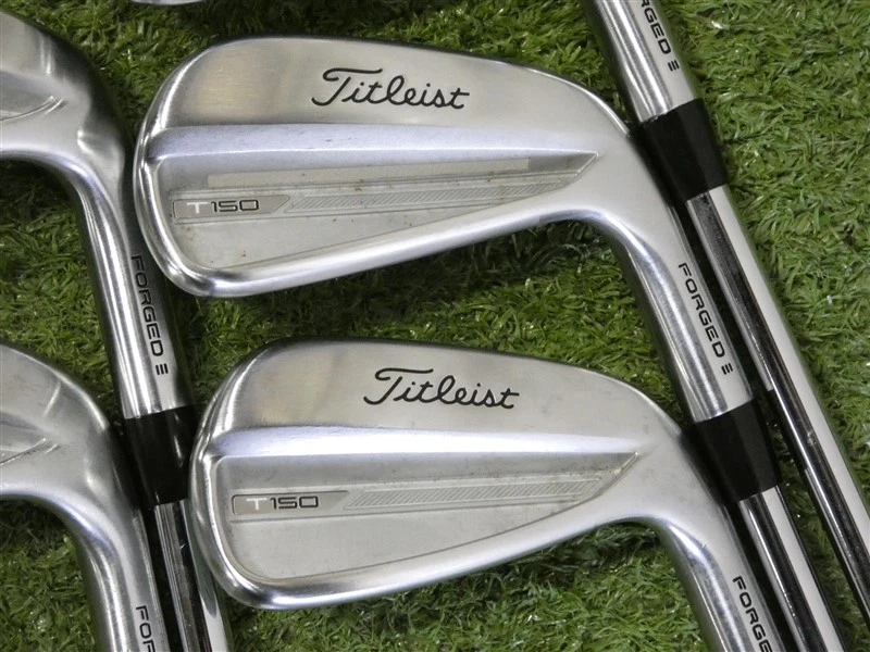 Titleist 2023 T150 Forged Irons 6-P AMT Black S300 Stiff Steel Excellent - Image 2 of 4