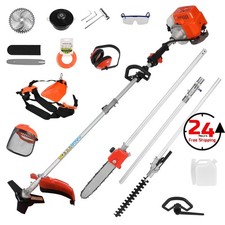 5IN1 Multi-Functional Trimming Tools Gas Hedge Trimmer 52CC 2-Stroke Weed Eater