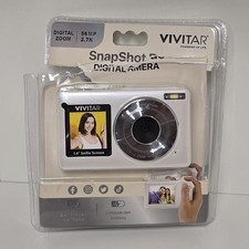 Vivitar SnapShot Duo Digital Camera - White New OPEN BOX Charger Not Included